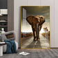 Urban Safari Living Room Adventure Glass Finish Vertical Wall Art