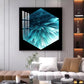 Oceanic Abstraction Glass Finish Square Wall Art