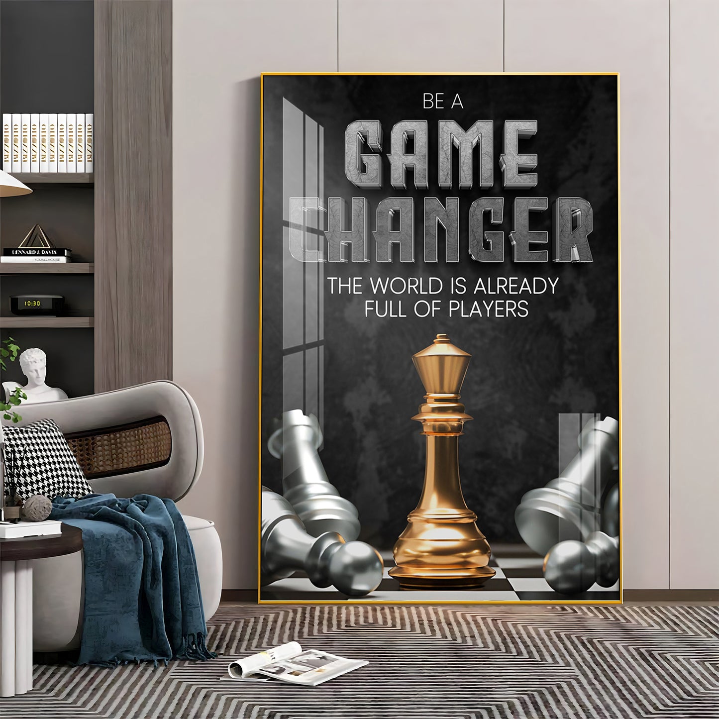 Game Changer Glass Finish Vertical Wall Art