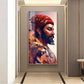 Jai Shivaji Maharaj Glass Finish Vertical Wall Art
