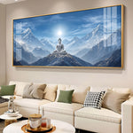 Sky Emembrance Buddha Glass Finish Horizontal Wall Art