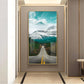 Nature's Gateway Road Glass Finish Vertical Wall Art