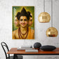 Sri Dattatreya Swami Glass Finish Vertical Wall Art