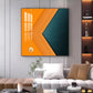 Abstract Expression Glass Finish Square Wall Art