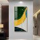 Chic Abstraction Glass Finish Vertical Wall Art