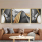 Reflective Art Glass Finish Wall Art (Set Of 3)