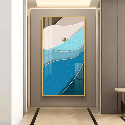 WaveStone Harmony Glass Finish Vertical Wall Art