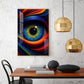 Colorful Eye Glass Finish Vertical Wall Art