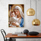 Mother Mary and Child wall art Glass Finish Vertical Wall Art