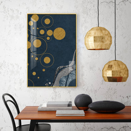 Circle Opulent Harmony Glass Finish Vertical Wall Art