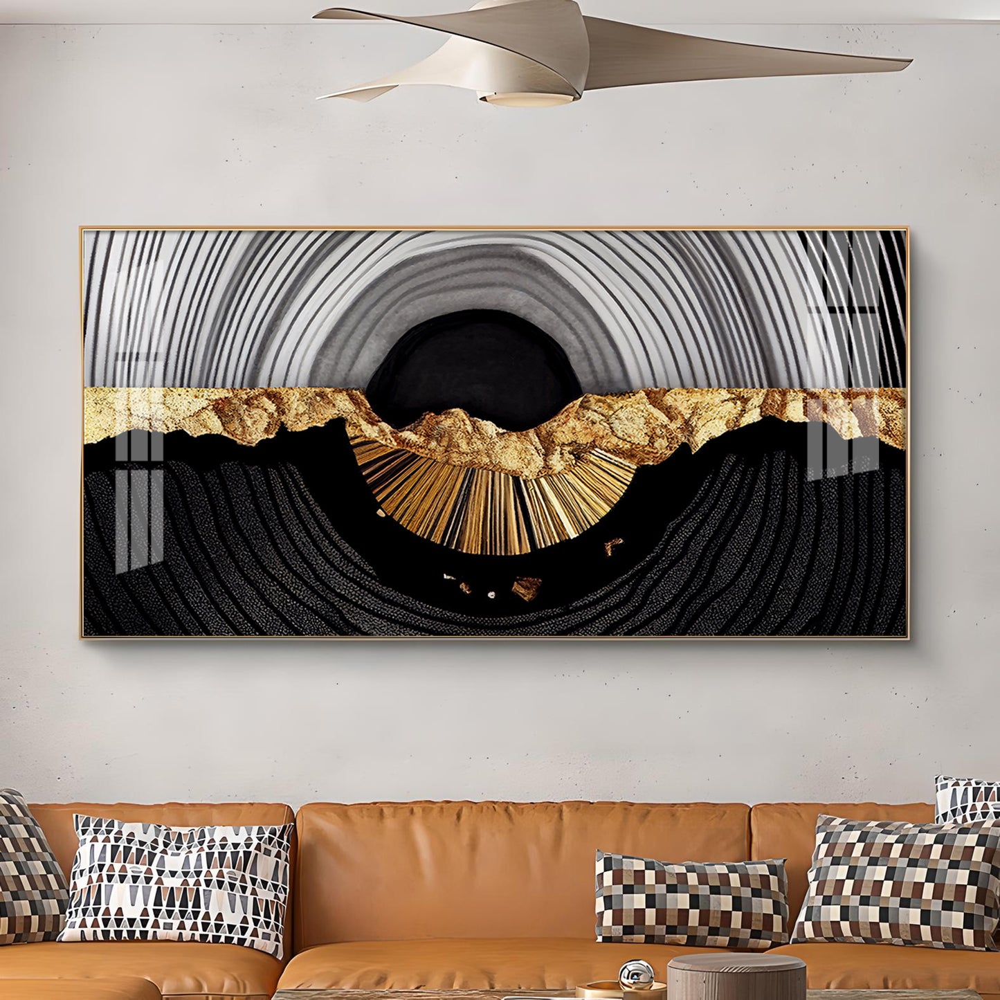 Solar Essence Glass Finish Horizontal Wall Art