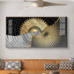 Golden Texture Fusion Glass Finish Horizontal Wall Art