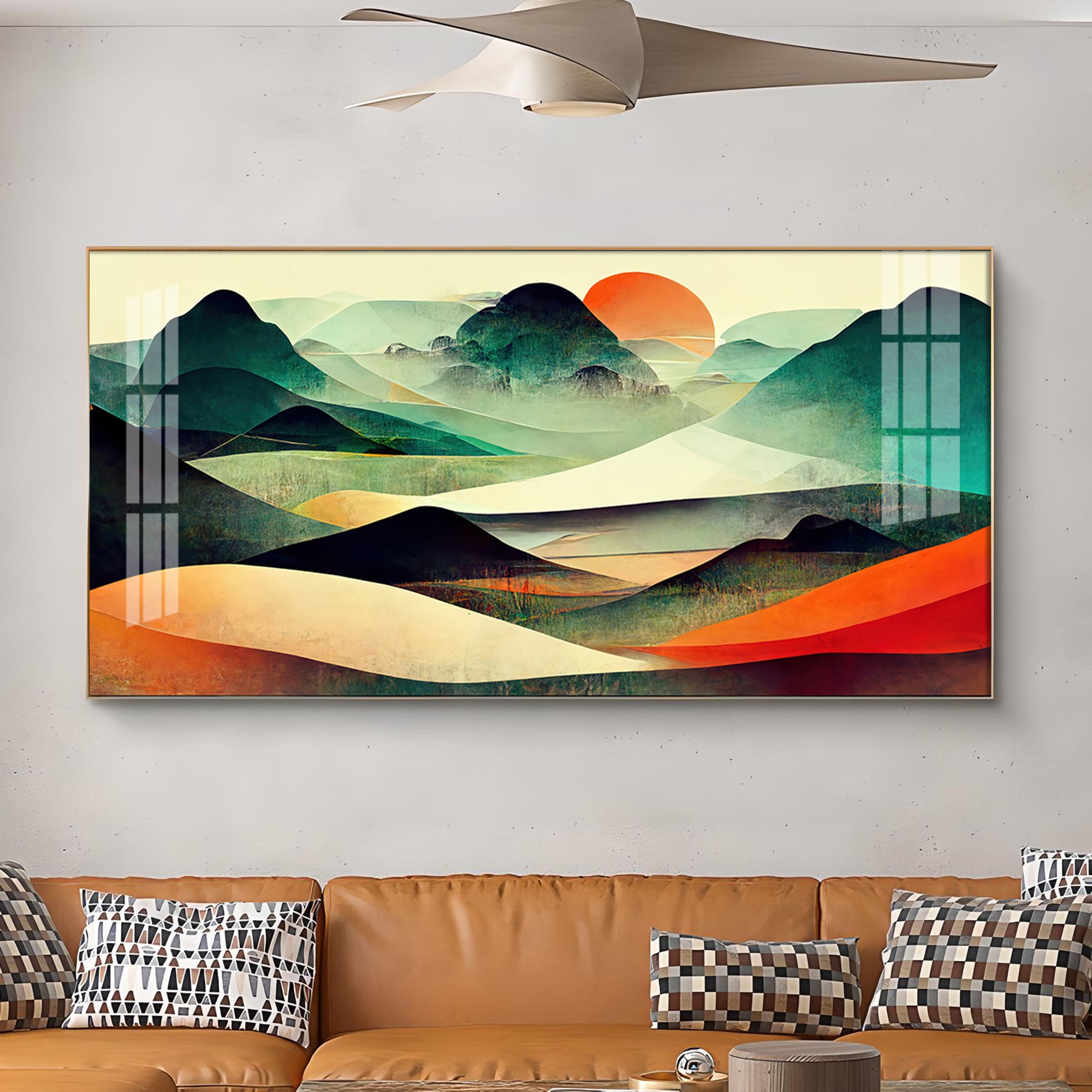 Dunes And Sunlit Glass Finish Horizontal Wall Art