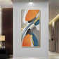 Vivid Abstraction Glass Finish Vertical Wall Art