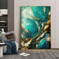 Opulent Ocean Glass Finish Vertical Wall Art