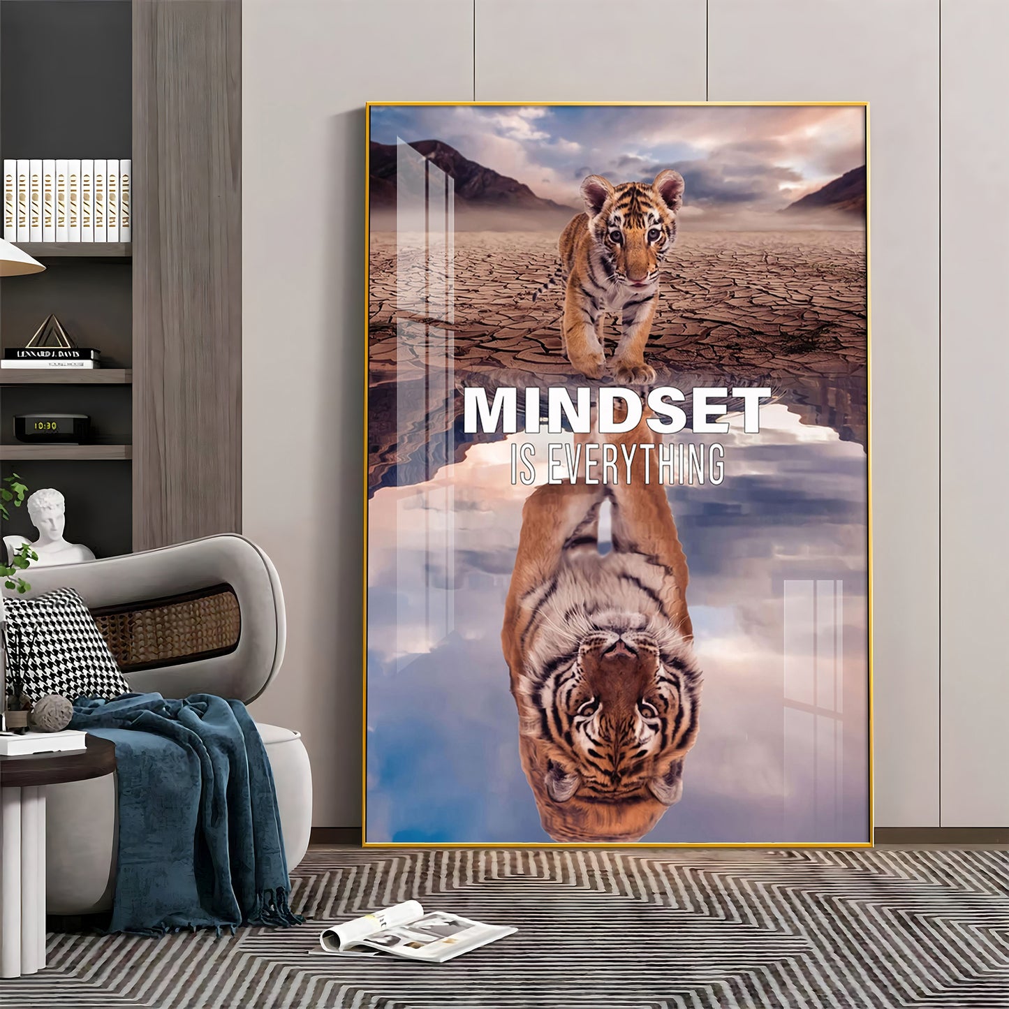 Mindset Mastery Glass Finish Vertical Wall Art