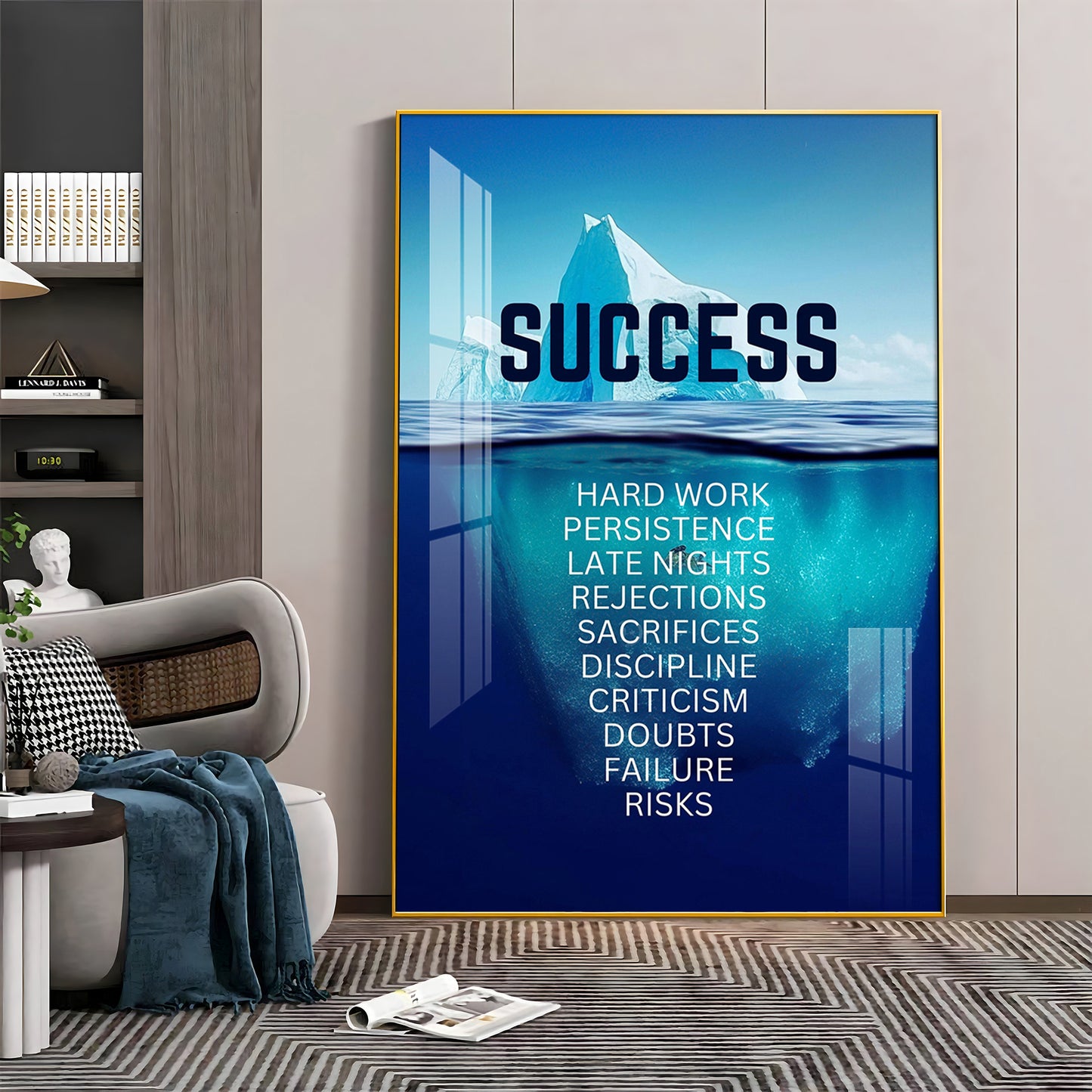 Perseverance Pro Glass Finish Vertical Wall Art