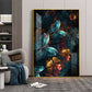 Floral Fantasy Glass Finish Vertical Wall Art