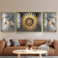 Voyage of Horses Glass Finish Wall Art (Set Of 3)
