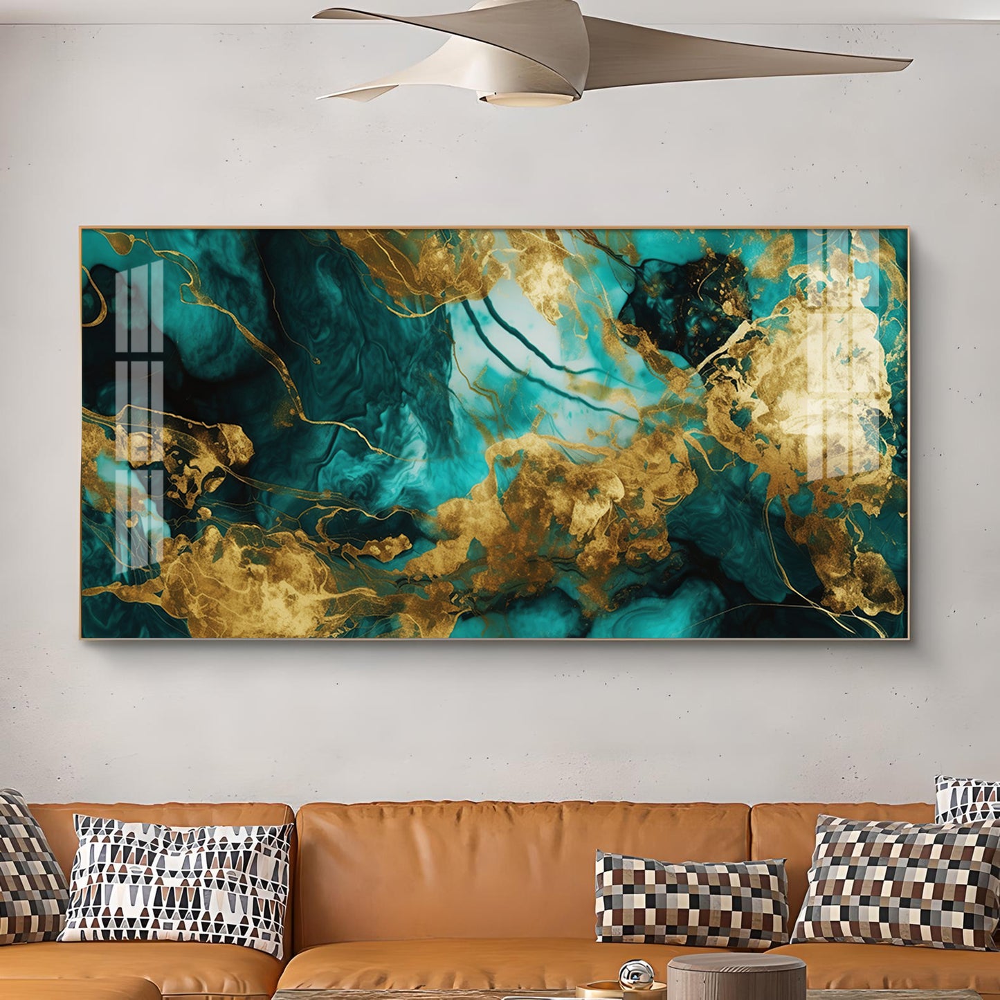 Luxe Fusion Glass Finish Horizontal Wall Art