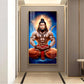 Bhakt Hanuman JI Glass Finish Vertical Wall Art