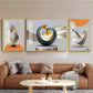 3D Abstract Art Glass Finish Wall Art (Set Of 3)