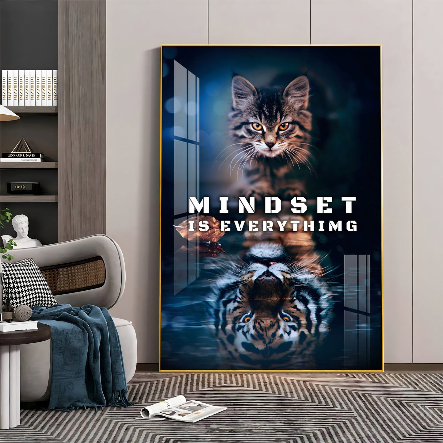 Mindset Matter Glass Finish Vertical Wall Art