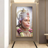 Pavan Putra Hanuman Ji Glass Finish Vertical Wall Art