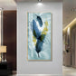 Celestial Plume Glass Finish Vertical Wall Art