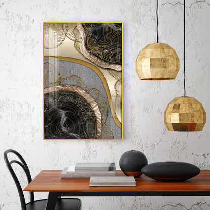 Majestic Fusion Glass Finish Vertical Wall Art