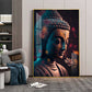 Buddha Serenity Sculpture Glass Finish Vertical Wall Art