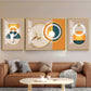 Jumping Towards Light Glass Finish Wall Art (Set Of 3)