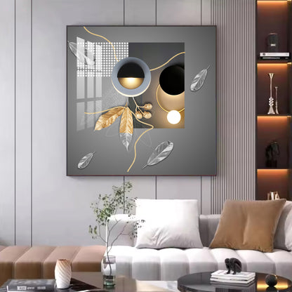 Ethereal Eclipse Glass Finish Square Wall Art