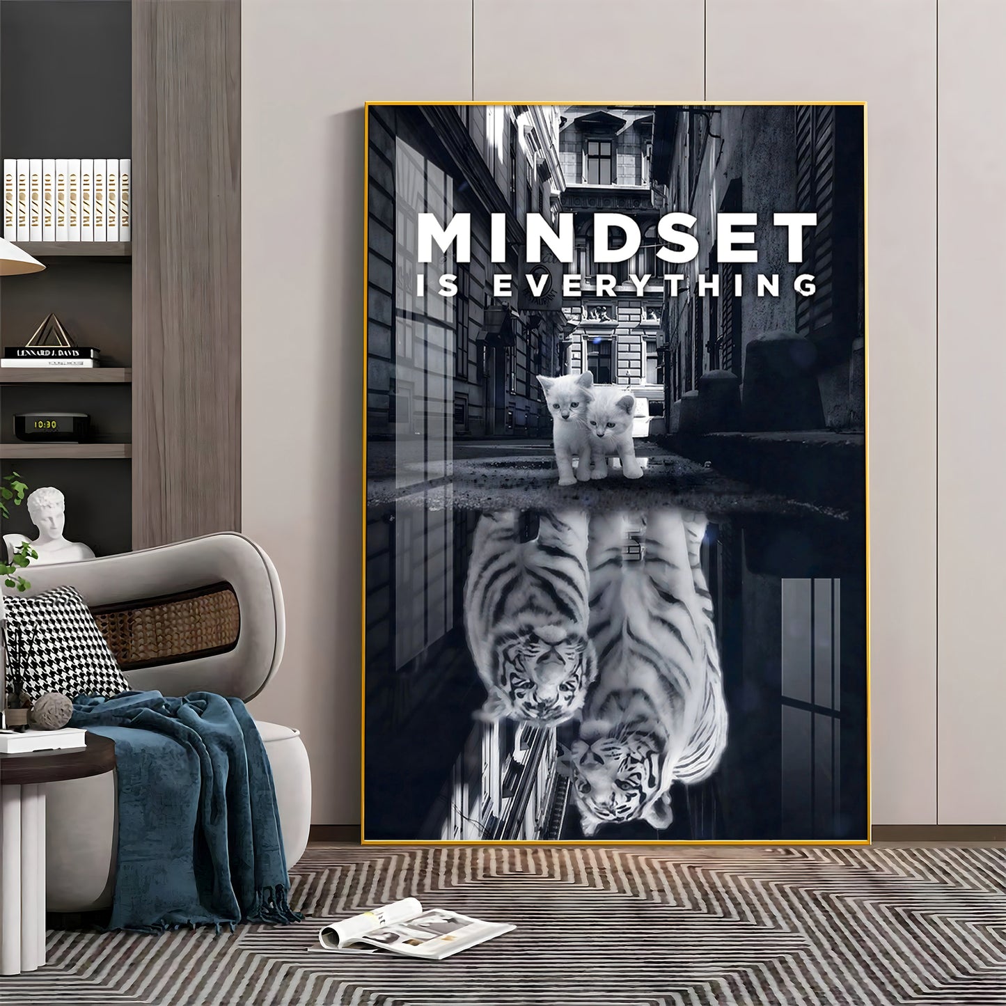 The Mindset Revolution Glass Finish Vertical Wall Art