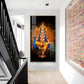 Divine Lord Murugan Ji Glass Finish Vertical Wall Art