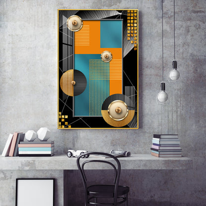 Artistic Abode Glass Finish Vertical Wall Art