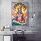 Sri Maha Vishnu Glass Finish Vertical Wall Art