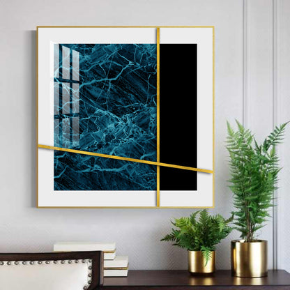 Celestial Fusion Glass Finish Square Wall Art