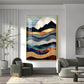 Mountain Peaks Glass Finish Veritcal Wall Art