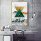 Emerald Apex Glass Finish Vertical Wall Art