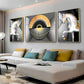 White Horse Harmony Glass Finish Wall Art (Set Of 3)
