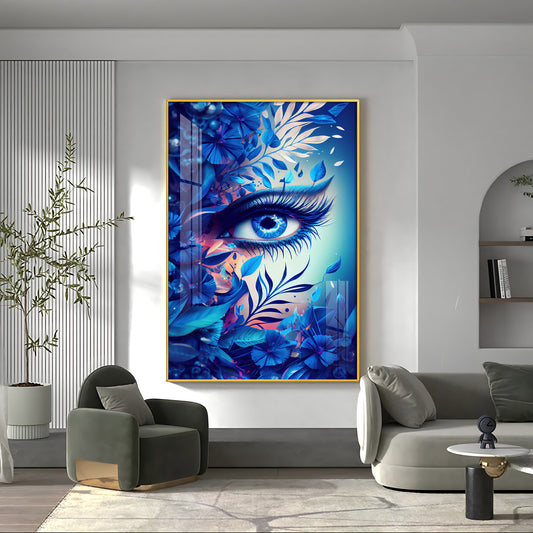 Floral Vision Glass Finish Vertical Wall Art