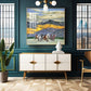 Horses in Motion Glass Finish Square Wall Art