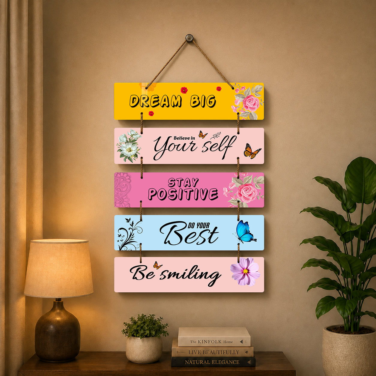 Positive Quote Wooden Wall Hanging