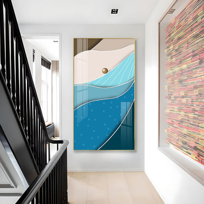 WaveStone Harmony Glass Finish Vertical Wall Art