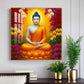Serene Gautam Buddha Glass Finish Square Wall Art