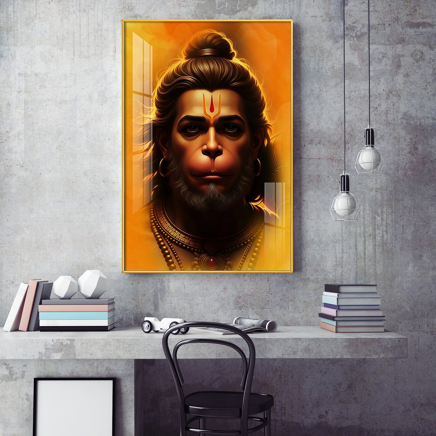 Lord Balaji Glass Finish Vertical Wall Art