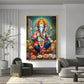 Ganesha's Blessing Glass Finish Vertical Wall Art