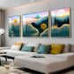 Nature's Harmony Glass Finish Wall Art (Set Of 3)