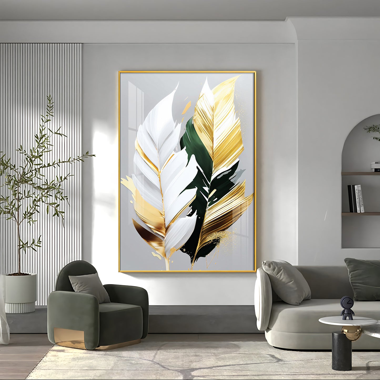 Whispers of Nature Glass Finish Vertical Wall Art